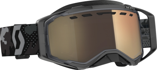 Scott USA - Scott USA Prospect Snowcross Goggles - 278603-2006245 - Dark Gray/Black / Light Sens. Bronze Chrome Lens - OSFM