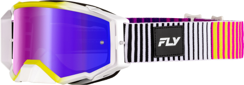 Fly Racing - Fly Racing Zone Elite Goggles - 37-5517 - Pink/Yellow/Purple/Iridescent Red Mirror/Smoke - OSFM