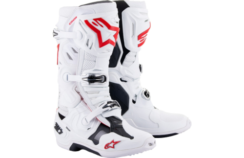 Alpinestars - Alpinestars Tech 10 Supervented Boots - 2010520-2230-8 - White/Red - 8