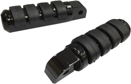 Drag Specialties - Drag Specialties Soft-Ride Large Diameter Passenger Footpegs - Black - 1620-1848