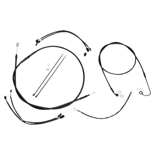 Magnum - Magnum Black Vinyl XR Handlebar Installation Kit with Black Fittings for 12-14in. Ape - 486791