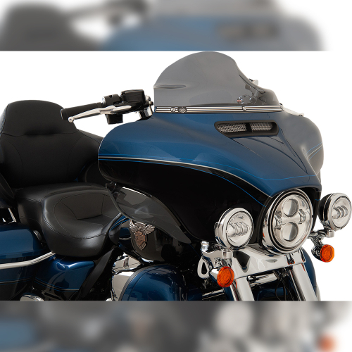 Klock Werks - Klock Werks Kerf (Klock Werks Logo) Flare Series Windshield Trim - Black/Chrome - KWW-01-0363