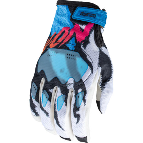 Icon - Icon Hooligan Rad Dawn Gloves - 3301-4856 - White - 3XL