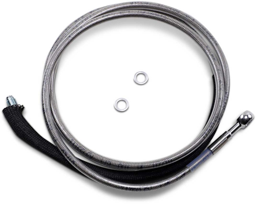 Drag Specialties - Drag Specialties Clear Coated Stainless Steel Hydraulic Clutch Line - +2in. - 0661-0051