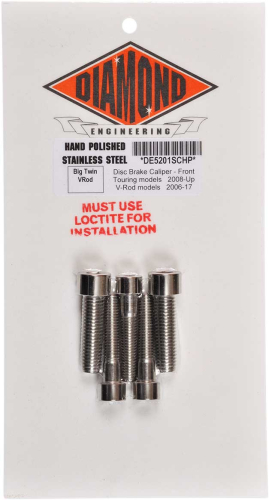 Diamond Engineering - Diamond Engineering Socket Head Front Caliper Polished Stainless Mount Kit - DE5201SCHP