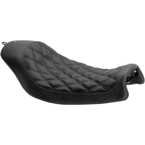 RSD - RSD Boss Solo Seat - Black Distressed Vinyl - Black Perforated Diamond V-Sections - 76921