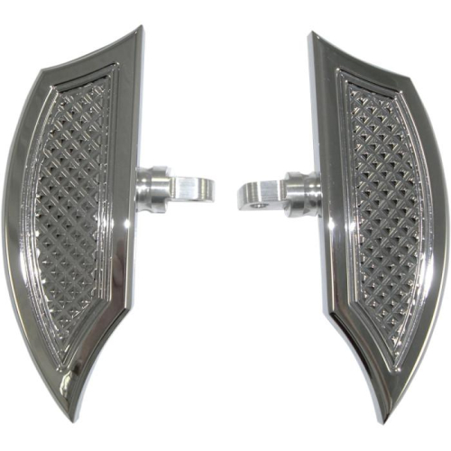 Eddie Trotta Designs - Eddie Trotta Designs Mini Folding Passenger Floorboards - Chrome - TC-557