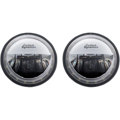 Custom Dynamics - Custom Dynamics 4.5in. TruBeam Passing Lamp - Chrome Reflector - CDTB-45-IH-C