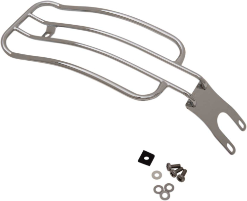 Motherwell - Motherwell 7in. Solo Luggage Rack for Indian - Chrome - MWL-610-CH