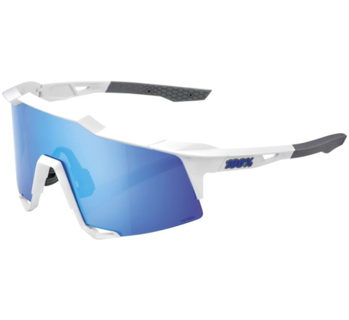 100% - 100% Speedcraft Sunglasses - 60007-00012 - Matte White / Blue Lens - OSFM
