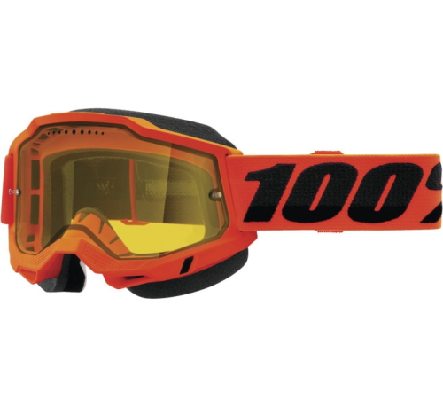 100% - 100% Accuri 2 Snow Goggles - 50021-00004 - Orange / Yellow Lens - OSFM