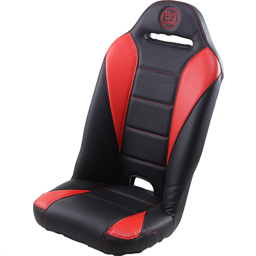 BS Sand - BS Sand Front Bucket Seat with Pocket - Black and Red - ROXREDPOC