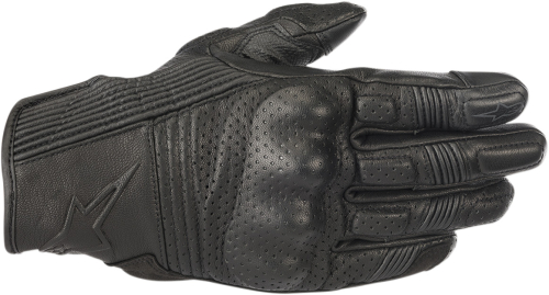 Alpinestars - Alpinestars Mustang V2 Leather Gloves - 3566118-1100-L - Black/Black - Large