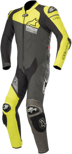 Alpinestars - Alpinestars GP Plus Venom One-Piece Leather Suit - 3150818-1511-56 - Black/Yellow Fluo/Gray - 46