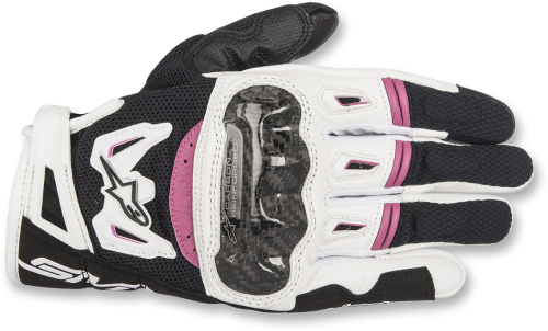 Alpinestars - Alpinestars Stella SMX-2 V2 Air Carbon Womens Gloves - 3517717-1239-L - Black/White/Pink - Large