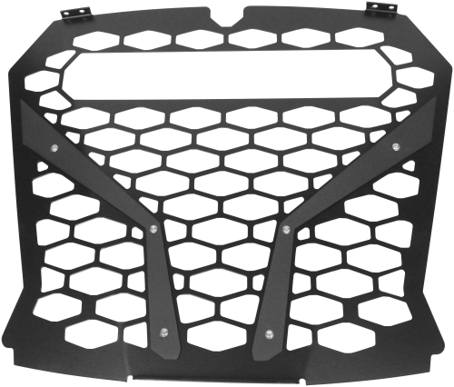 ModQuad - ModQuad Front Grill with Light Bar Cutout - Black/Black - RZR-FGL-XP1KS-BBLK