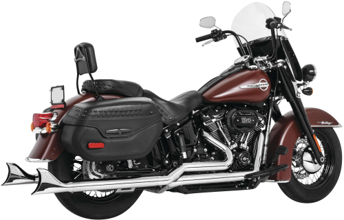 Freedom Performance - Freedom Performance Sharktail Signature True Dual Exhaust System - 39in. Chrome Muffler - Chrome Tips - HD00771