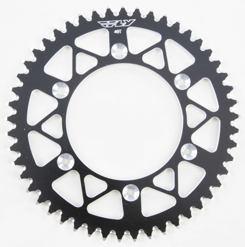 Fly Racing - Fly Racing Aluminum Rear Sprocket - Black - 49T - 225-49 BLK