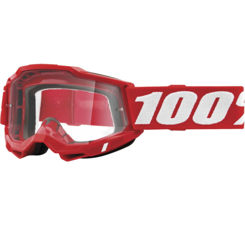 100% - 100% Accuri 2 OTG Goggles - 50018-00005 - Red / Clear Lens - OSFM