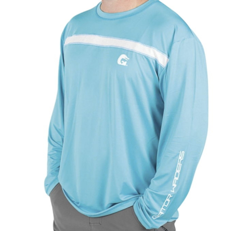 Gator Waders - Gator Waders Performance Fishing Shirt - FMSHIBRK242X - Sky Blue - 2XL