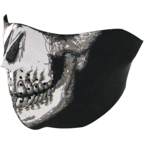 Zan Headgear - Zan Headgear Half Face Mask - WNFM002H - Skull Face - OSFM