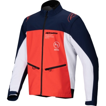 Alpinestars - Alpinestars Lite-Dura Softshell Jacket - 3700225-7162- L - Navy/Hot Orange/White - Large