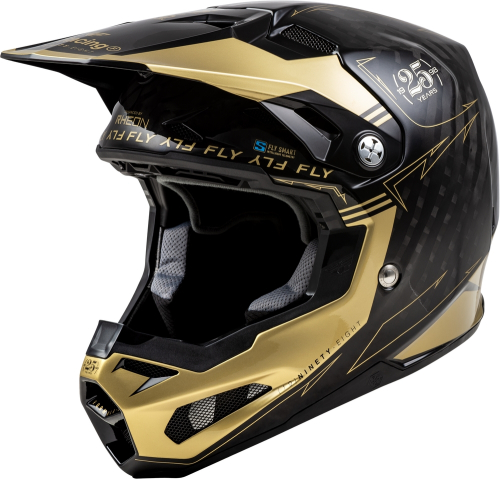 Fly Racing - Fly Racing Formula S Carbon Legacy Youth Helmet - 73-4446YL - Black/Gold - Large