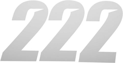 DCOR - DCOR Slash Series Individual Numbers 7in. - No.2 - White - 45-32-2