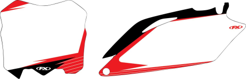 Factory Effex - Factory Effex Pre-Cut Graphic Number Plate Kit - White - 24-64356