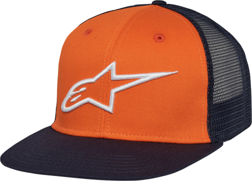 Alpinestars - Alpinestars Corp Trucker Hat - 1025810034070OS - Orange/Navy - OSFM
