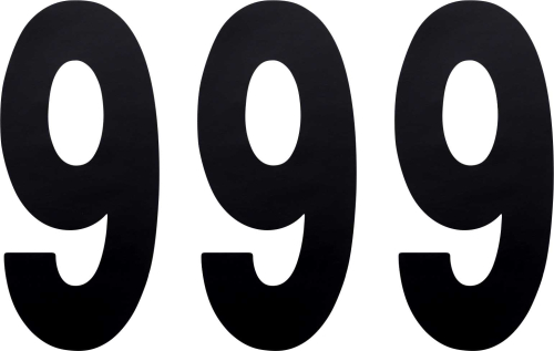 Factory Effex - Factory Effex Standard Numbers 8in. - Black - No. 9 - 02-4479