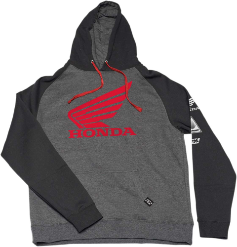Factory Effex - Factory Effex Honda Wing Pullover Hoody - 22-88302 - Charcoal/Black - Medium