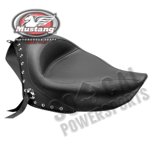 Mustang - Mustang Vintage Solo Seat - Chrome Studs - 76156