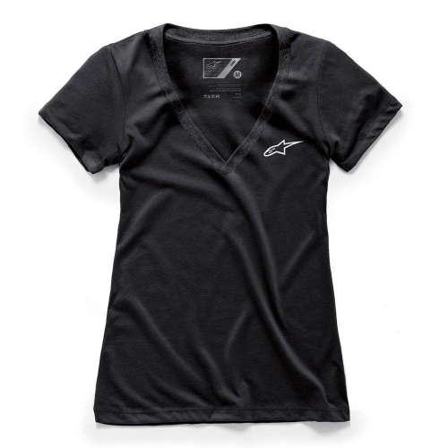 Alpinestars - Alpinestars Ageless V-Neck Womens T-Shirt - 1W38-73000-10-XS - Black - X-Small