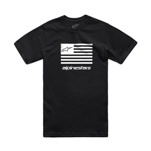 Alpinestars - Alpinestars Flag CSF T-Shirt - 1214-73130-1020-XL - Black/White - X-Large