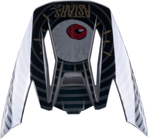 Alpinestars - Alpinestars Visor for S-M5 Solar Flare Helmets - Black/Gray/Gold - 8985722-1959-OS