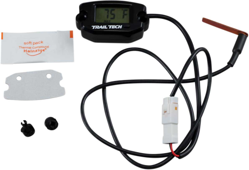 Trail Tech - Trail Tech Surface Mount Universal Temperature Meter w/ Fin Sensor - 7mm - Black - 742-EF4