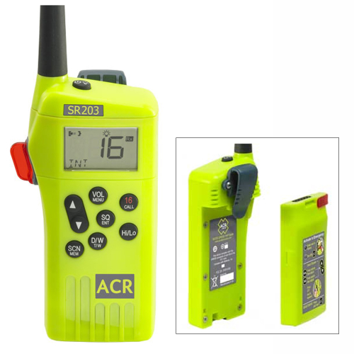 ACR Electronics - ACR SR203 GMDSS Survival Radio w/Replaceable Lithium Battery
