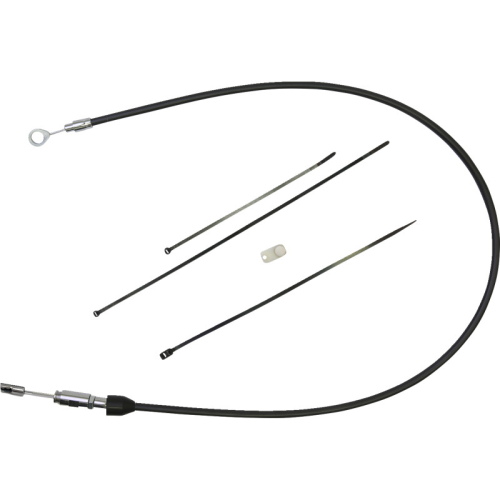 Drag Specialties - Drag Specialties Quick Connect Braided Upper Clutch Cable - 36in. - Black/Chorme - 0652-2855