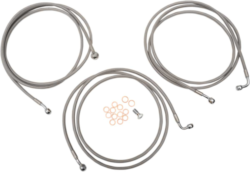 LA Choppers - LA Choppers Stainless Steel Brake Line Kit - 18-20in. Ape Hangers - LA-8052B19