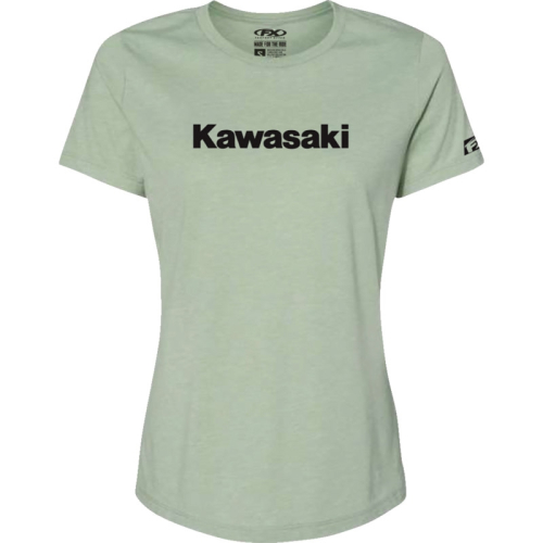 Factory Effex - Factory Effex Kawasaki Logo Womens T-Shirt - 27-87146 - Light Heather Green - X-Large