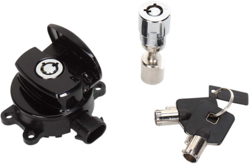 Drag Specialties - Drag Specialties Side Hinge Ignition Switch with Fork Lock - Black - 2106-0250
