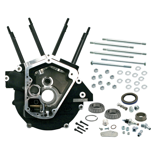 S&S Cycle - S&S Cycle Super Stock Engine Case - Black - Big Bore 3 5/8in Bore - 31-0078