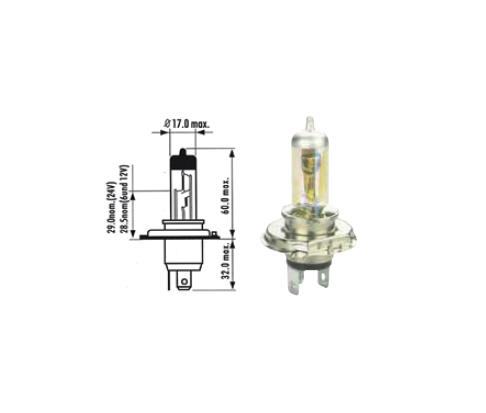 Emgo - Emgo Quartz Halogen H4 P43T Bulbs - Xenon - 12V - 100/90W - 48-67706