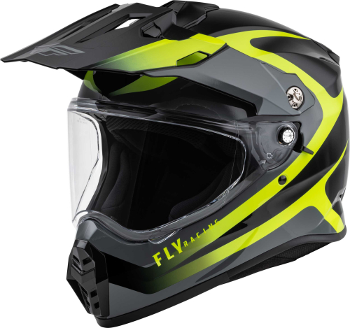 Fly Racing - Fly Racing Trekker Pulse Helmet - F73-7024L - Black/Hi-Vis - Large