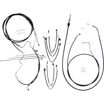 Magnum - Magnum XR Black Dot Handlebar Installation Kit - 16in-17in. - Chrome Fittings - 4891192