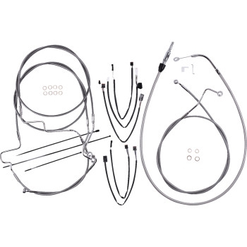 Magnum - Magnum XR Stainless Dot Handlebar Installation Kit - 15in-17in. - Chrome Fittings - 5891192