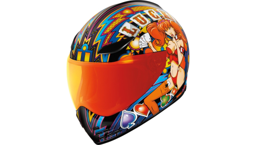 Icon - Icon Domain Lucky Lid 4 Helmet - 0101-14951 - Red - X-Small