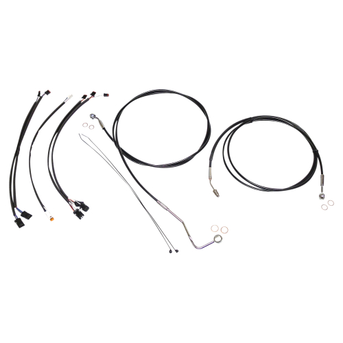 Magnum - Magnum Black XR Handlebar Installation Kit with Chrome Fittings for 12-14in. Ape - 489421