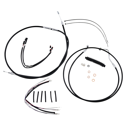 Magnum - Magnum Black XR Handlebar Installation Kit with Chrome Fittings for 15-17in. Ape - 489492